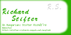 richard stifter business card